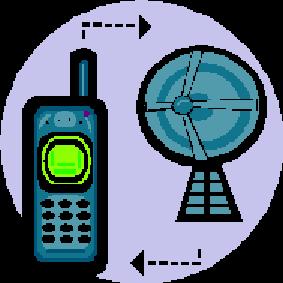 Satellite signal to a mobile phone